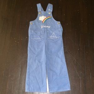 Vintage toddler denim overalls.